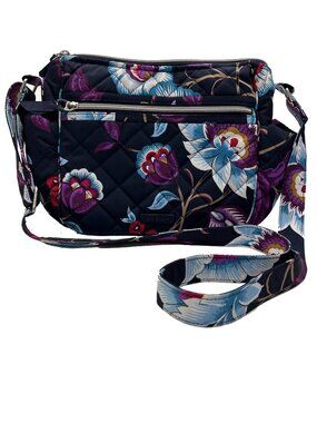 Vera Bradley Performance Twill On The Go Crossbody Purse Bag Mayfair in Bloom